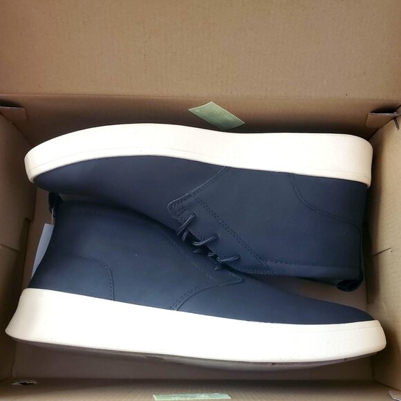 Izod 11 Palmer Men's Chukka Boots Black Leather Round Toe Lace-up Shoes Sneaker - Picture 8 of 14